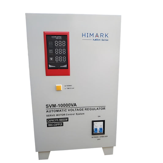 Himark 30000W Automatic Voltage Regulator 1 Input and 1 Output Terminal Binding MCB Protection SVM-30KVA