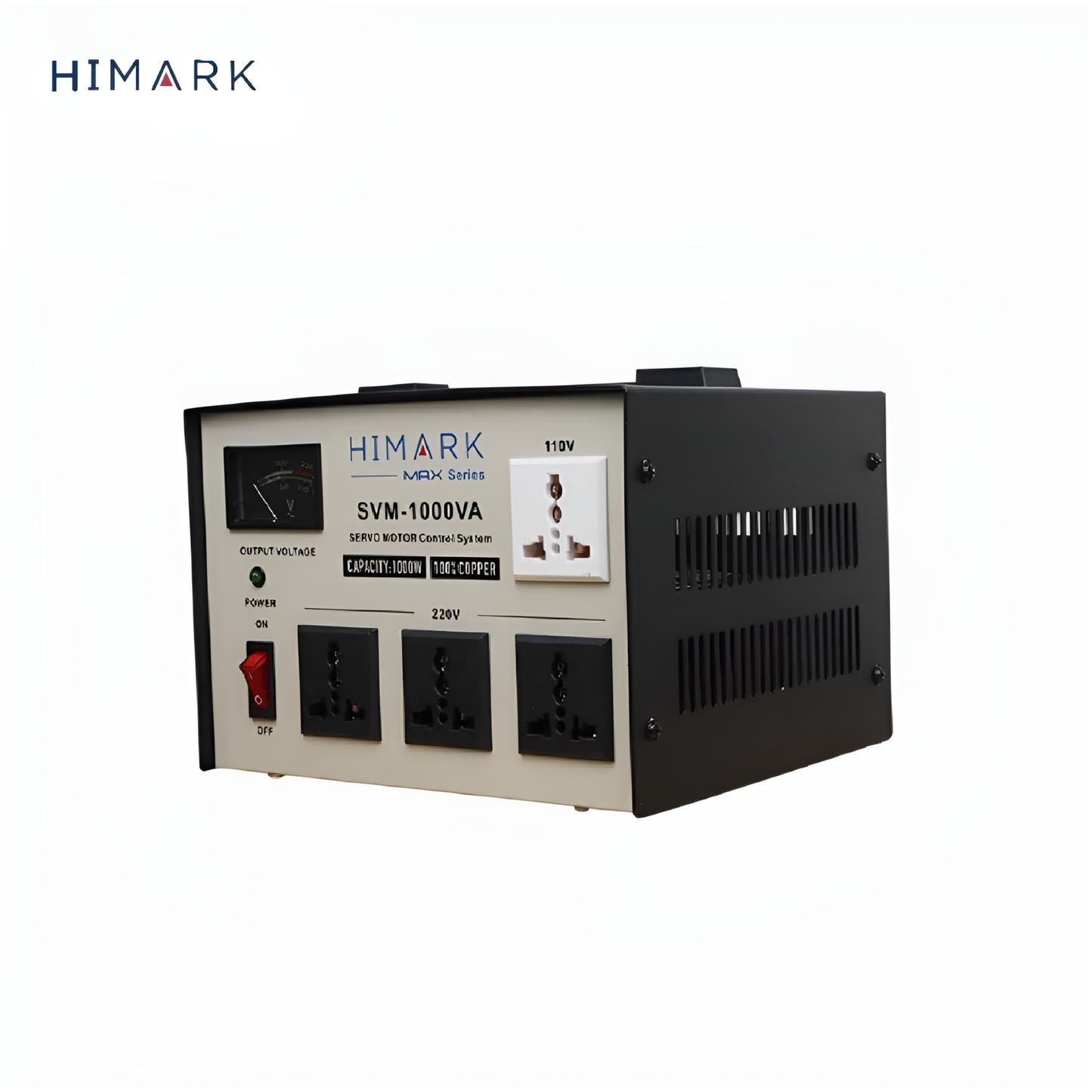 Himark 1000W AVR 4 Universal Socket SVM-1000VA 3x220V 1x110V Max Series Pure Copper