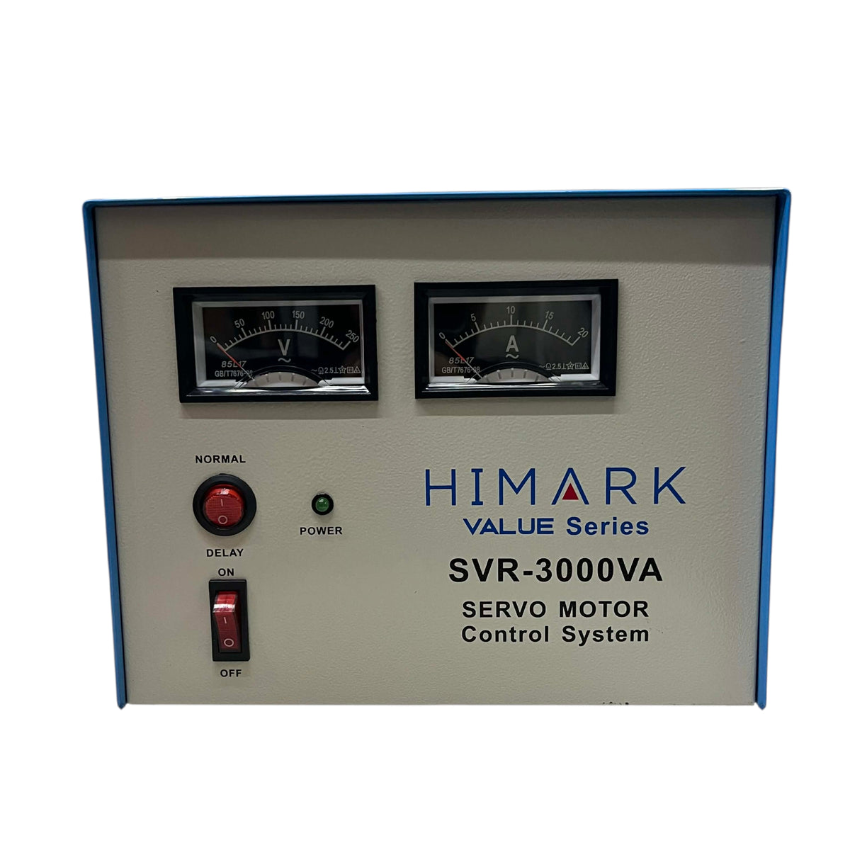 Himark servo motor control system with two gauges and a switch on a white background