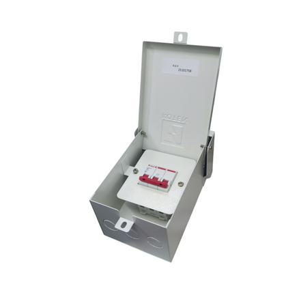 Himel 20A 3Pole 6KAIC 220V Miniature Circuit Breaker with Nema 3R Enclosure Koten K63N NEMA3RE-2P/3P+HDB3wN3PC20