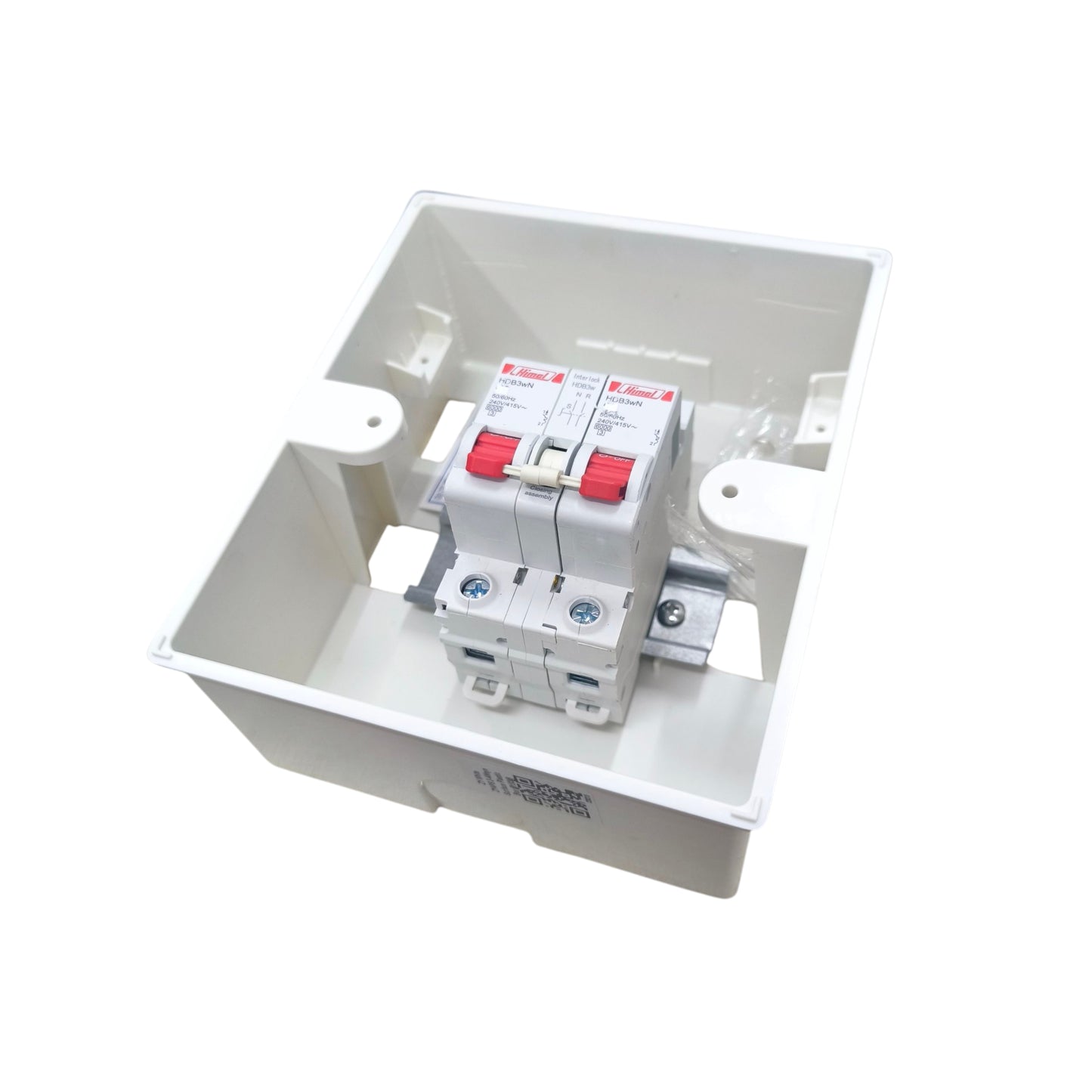 Himel MTS 16A 1 Pole 6 Kaic 220V with Enclosure ZY ZY2-4WAYSST/2XHDB3WN1C16+HDB3W63HS