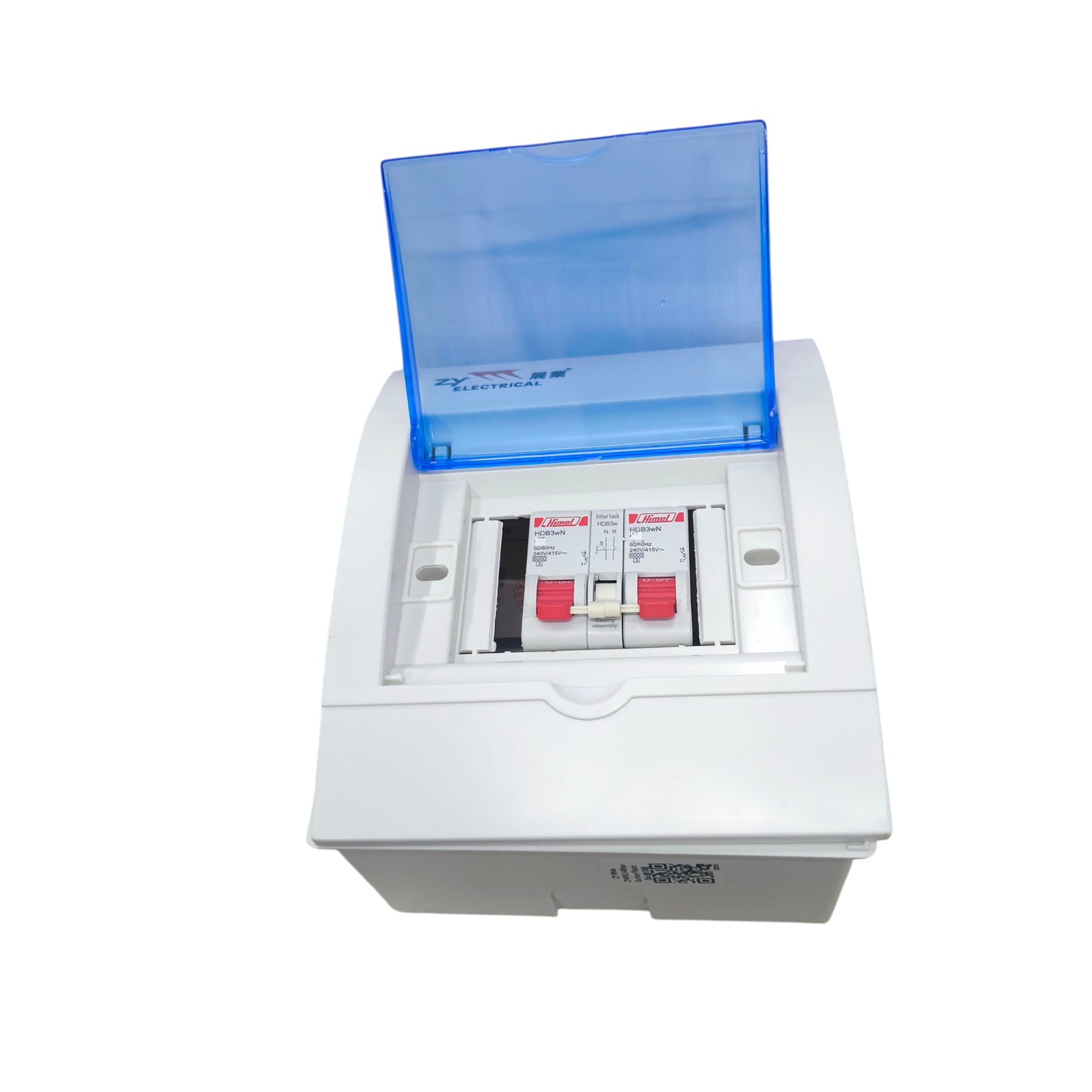 Himel MTS 16A 1 Pole 6 Kaic 220V with Enclosure ZY ZY2-4WAYSST/2XHDB3WN1C16+HDB3W63HS