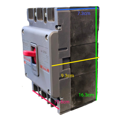 Himel 125A 3 Pole 35KAIC 400V Molded Case Circuit Breaker 3 Phase Industrial Circuit Breaker 25Kaic 220V HDM3250S12533XX Electx Electrical Supply