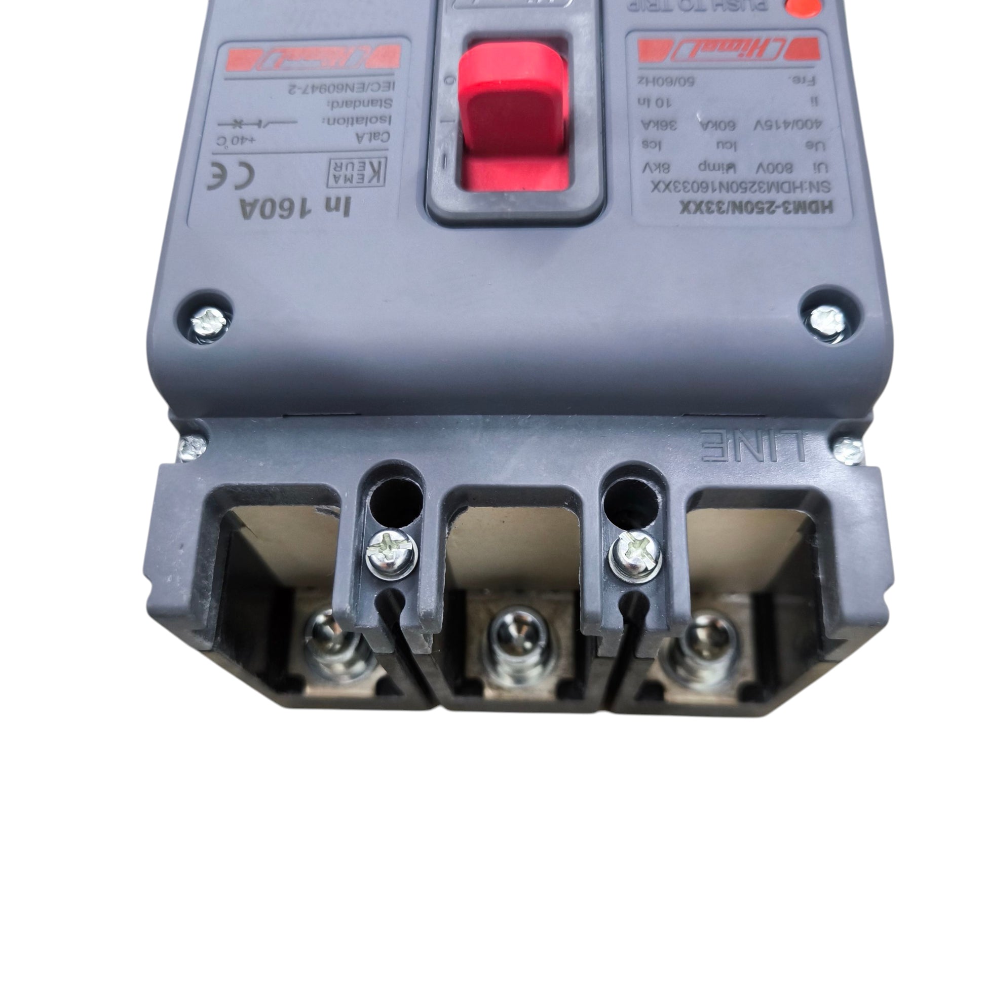 Himel 160A Industrial Circuit Breaker 3 Pole 60 KAIC 440V, Molded Case Circuit Breaker MCCB HDM3250N16033XX