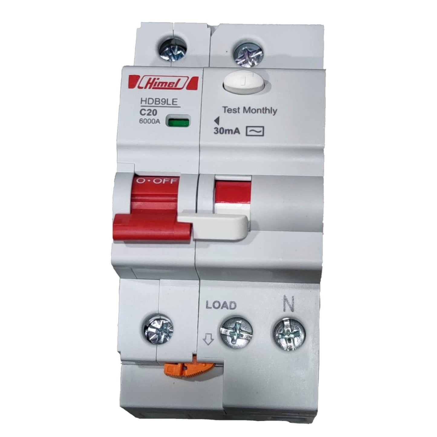 Himel electrical circuit breaker on a white background