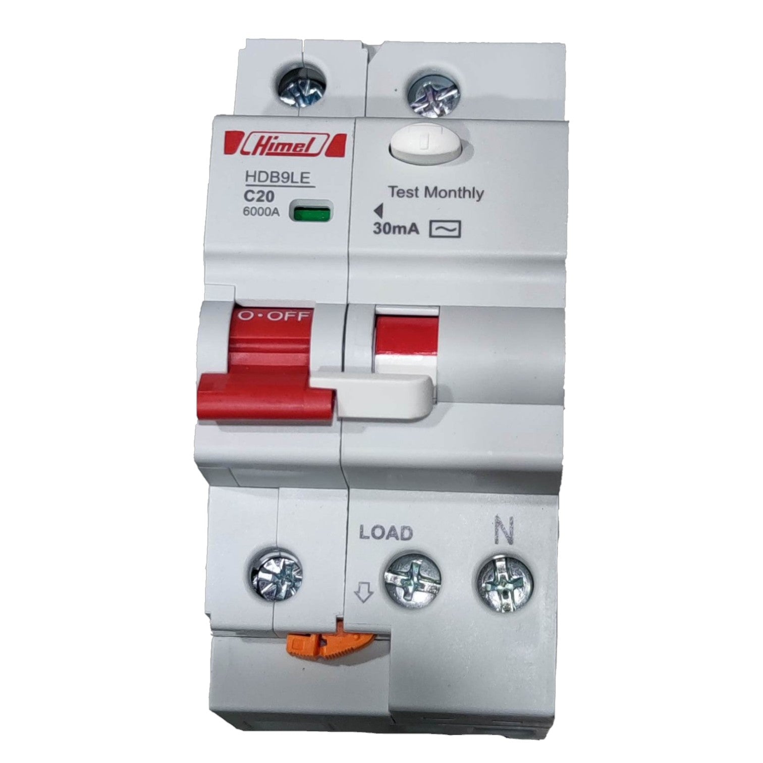 Himel electrical circuit breaker on a white background