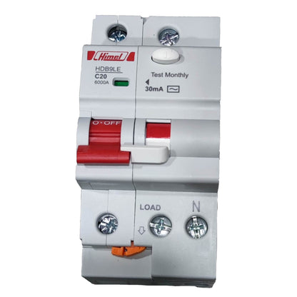 Himel electrical circuit breaker on a white background