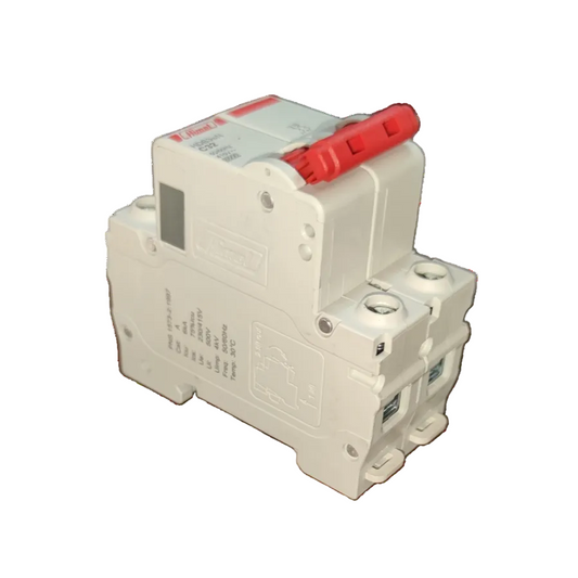 Electx Electrical Supply Circuit Breaker 20A 2Pole 6 KAIC white 2 pole DIN rail breaker with red toggle