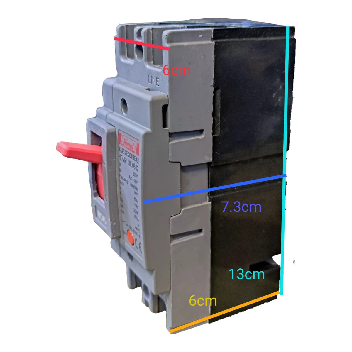 Himel 25A 2 Pole Molded Case Circuit Breaker 30 KAIC 250V MCCB Industrial Circuit Breaker HDM2125L0252 Electx Electrical Supply
