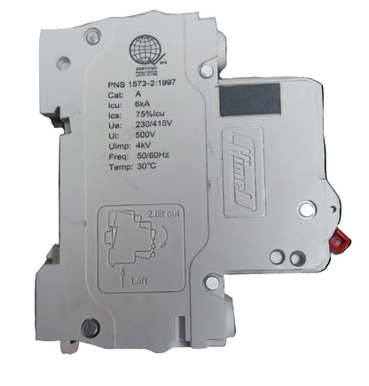 2A miniature circuit breaker 220V electrical component from Electx Electrical Supply