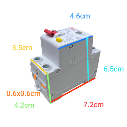 Himel 50A 2Pole 30mA 6 KAIC 220V Residual Current Operated Circuit Breaker RCBO with Overload Protection HDB3LE2C50