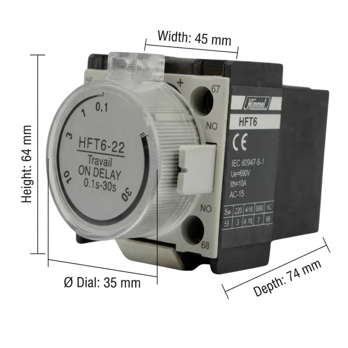 Himel Air Delayed Head for Magnetic Contactor HFT6-22