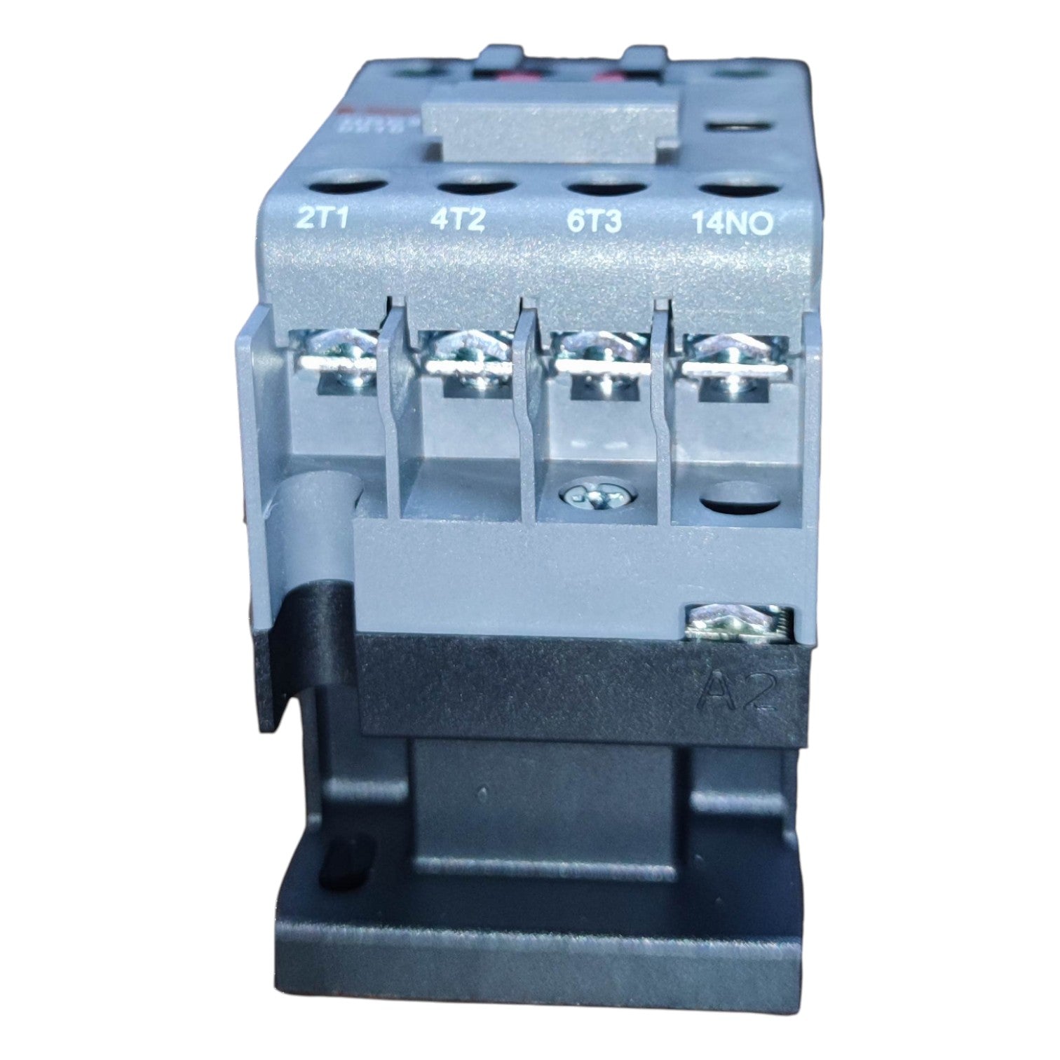 Electrical contactor on a white background