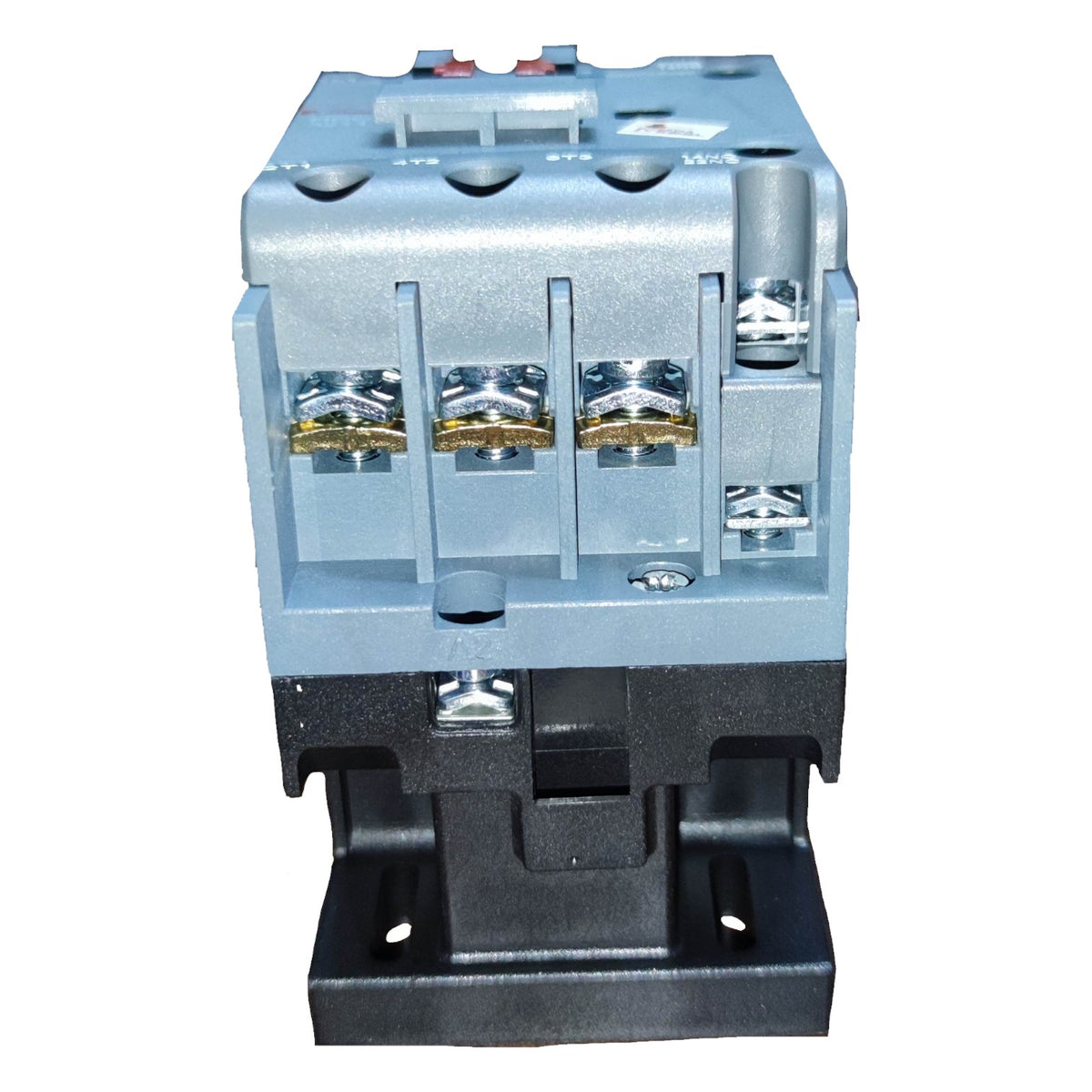 Electrical contactor on a white background