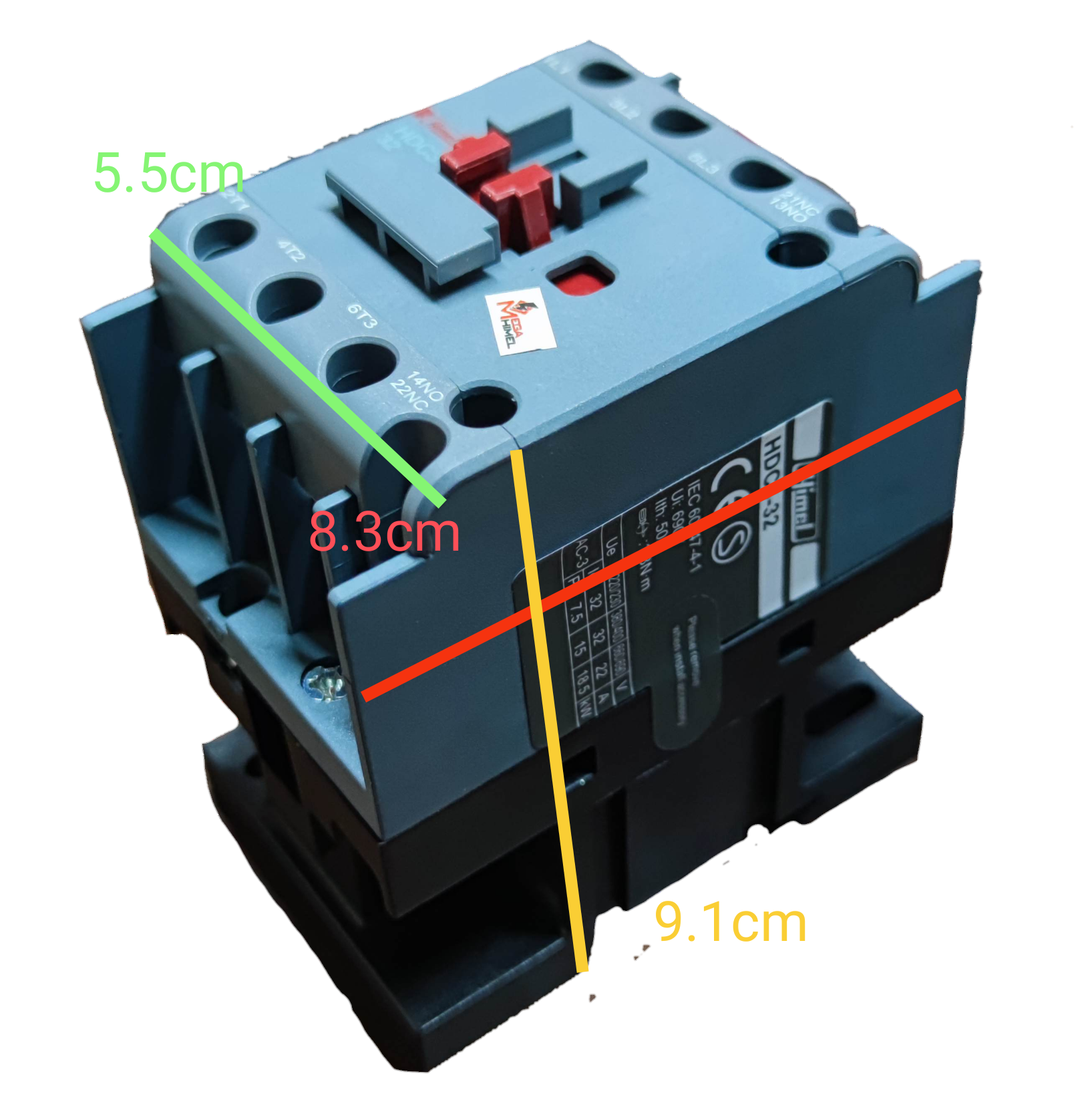 Himel Magnetic Contactor 32A 220V Coil 1NO/ 1NC HDC33211M7 Electx Electrical Supply 3