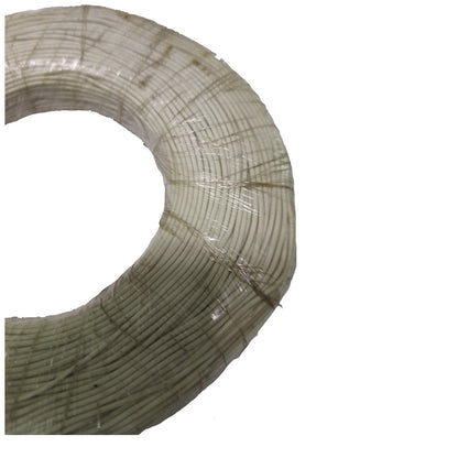 Coiled piece of wire on a white background