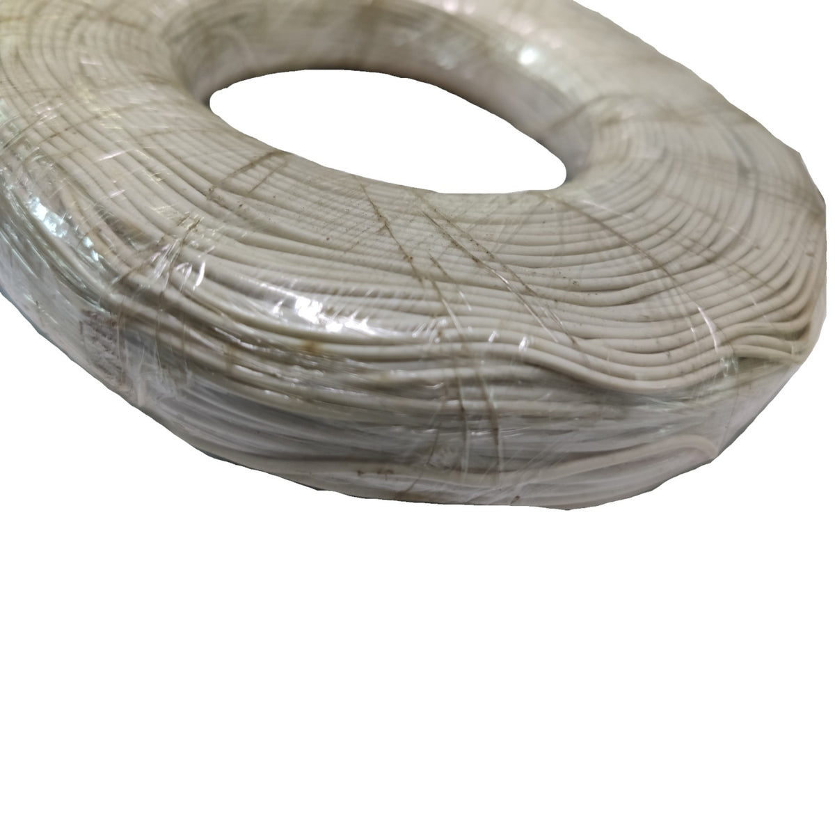 Coiled wire on a white background