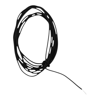 Black wire coil on a white background