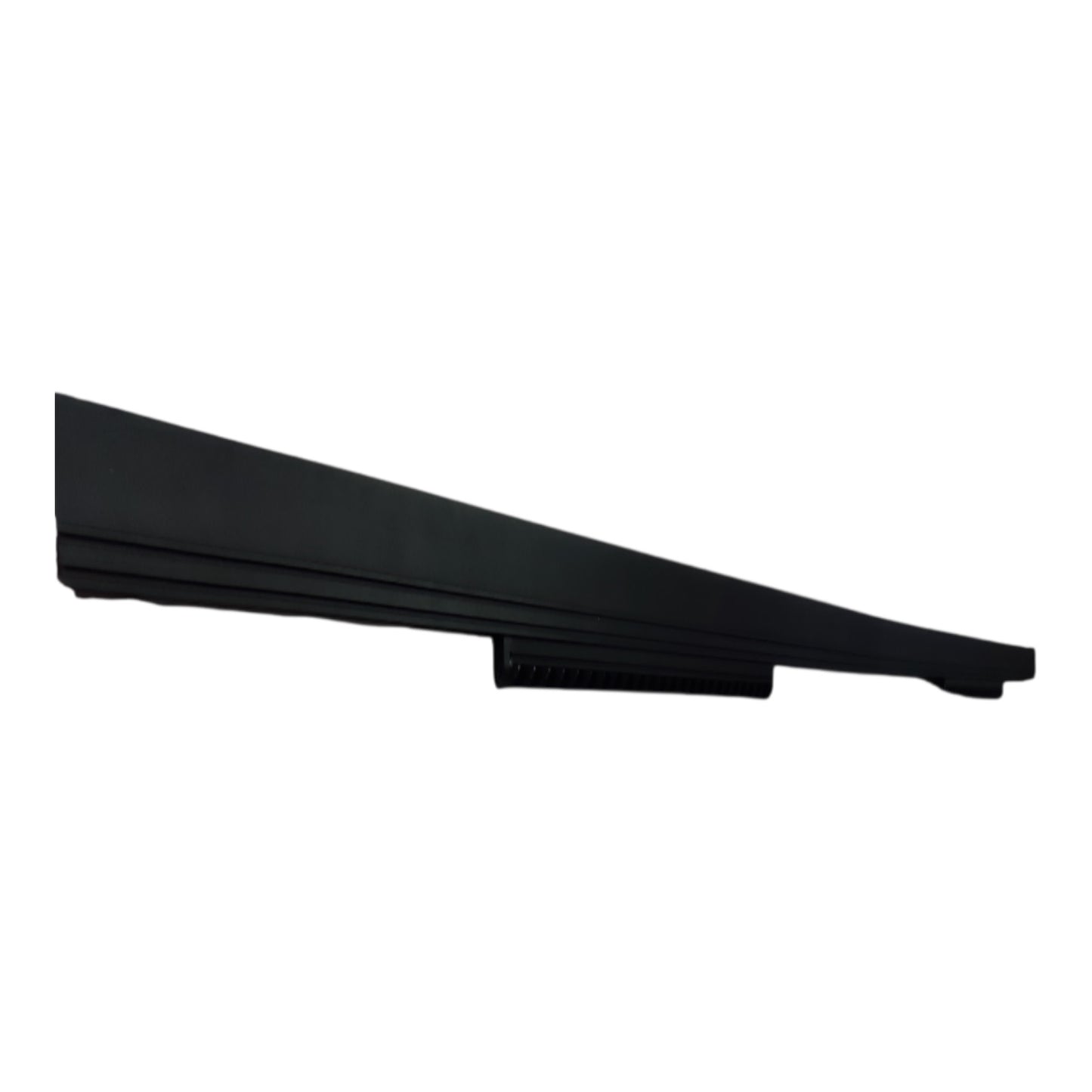 Black car bumper on a white background