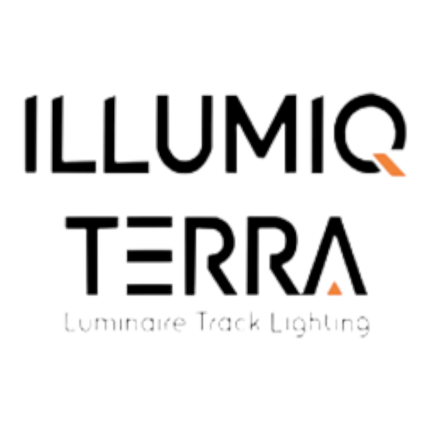 Illumiq Terra brand logo with the text 'Illumiq Terra' and 'Luminaire Track Lighting' on a plain white background.