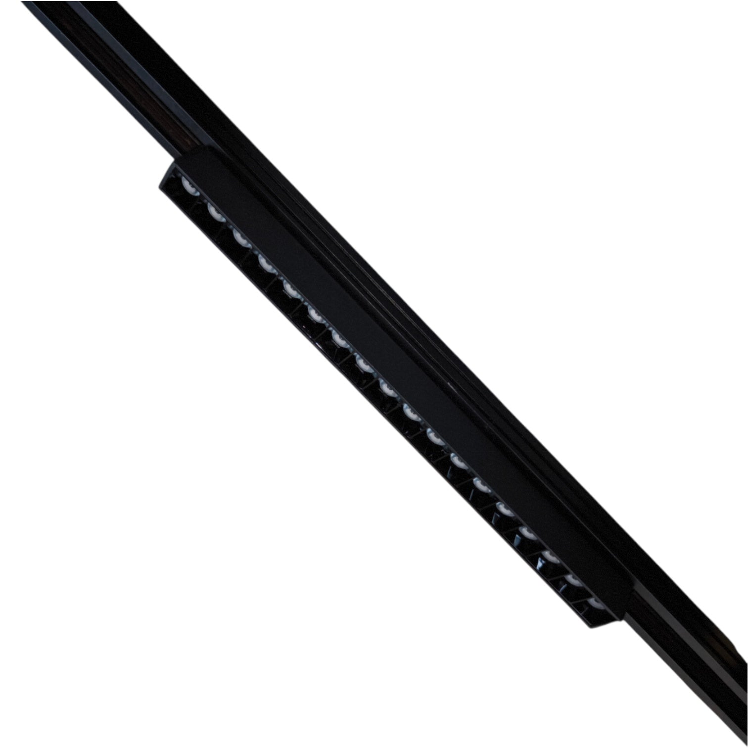 A close-up of a black automotive wiper arm showing the blade and inner frame against a plain white background.