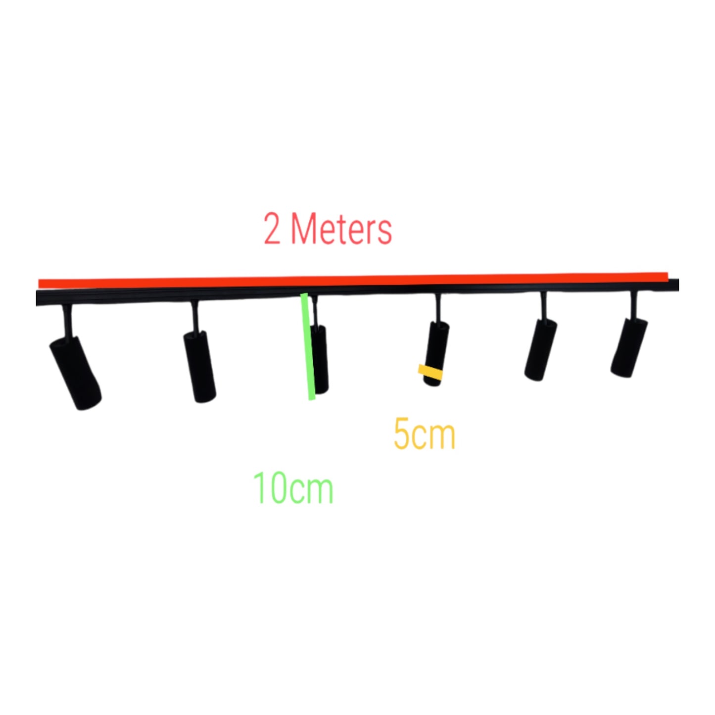 ILLUMIQ TERRA LED Magnetic Track Light 2 Meters 26mm with 6pcs 12W LED Spot Track Light 220V Warm White 3000K