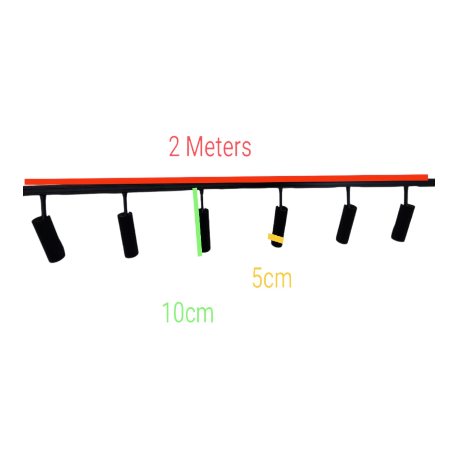 ILLUMIQ TERRA LED Magnetic Track Light 2 Meters 26mm with 6pcs 12W LED Spot Track Light 220V Warm White 3000K