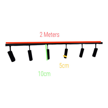 ILLUMIQ TERRA LED Magnetic Track Light 2 Meters 26mm with 6pcs 12W LED Spot Track Light 220V Warm White 3000K