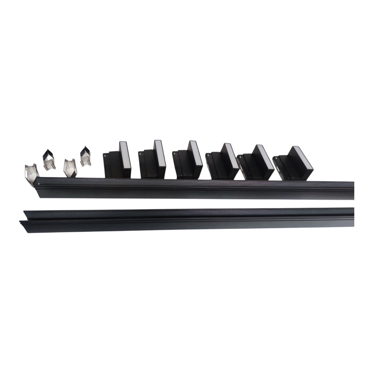 Black metal blade with multiple spikes on a white background