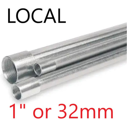 Local 1 Inch IMC Pipe x 10 Feet Intermediate Metal Conduit Pipe 32mm x 3 Meters