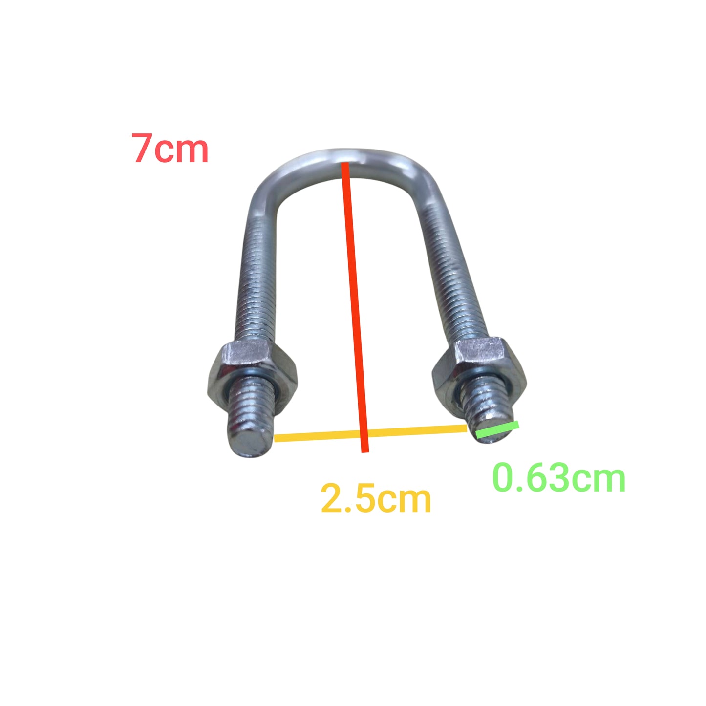 McGill 1/4 x 1/2 U Bolt Zinc Plated Steel MGUBLT-1/4-1/2