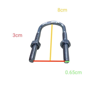 McGill 1/4 x 3/4 U-Bolt Zinc Plated MGUBLT-1/4-3/4