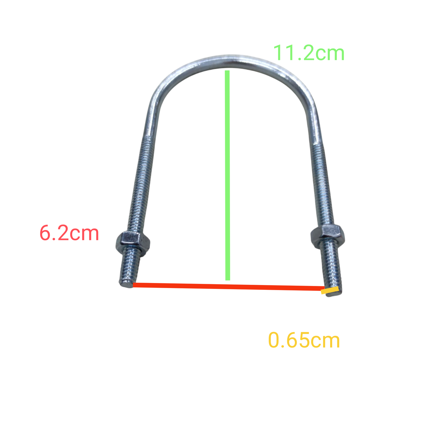 McGill 1/4 x 2 U-Bolt Zinc Plated MGUBLT1/4-2