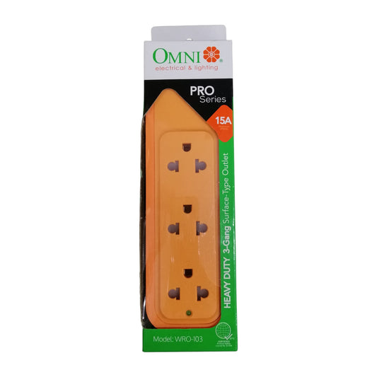 Omni Extension Outlet 3 Gang Heavy Duty Surface Type, Extension Cord Outlet 3 Gang Surface Type WRO-103