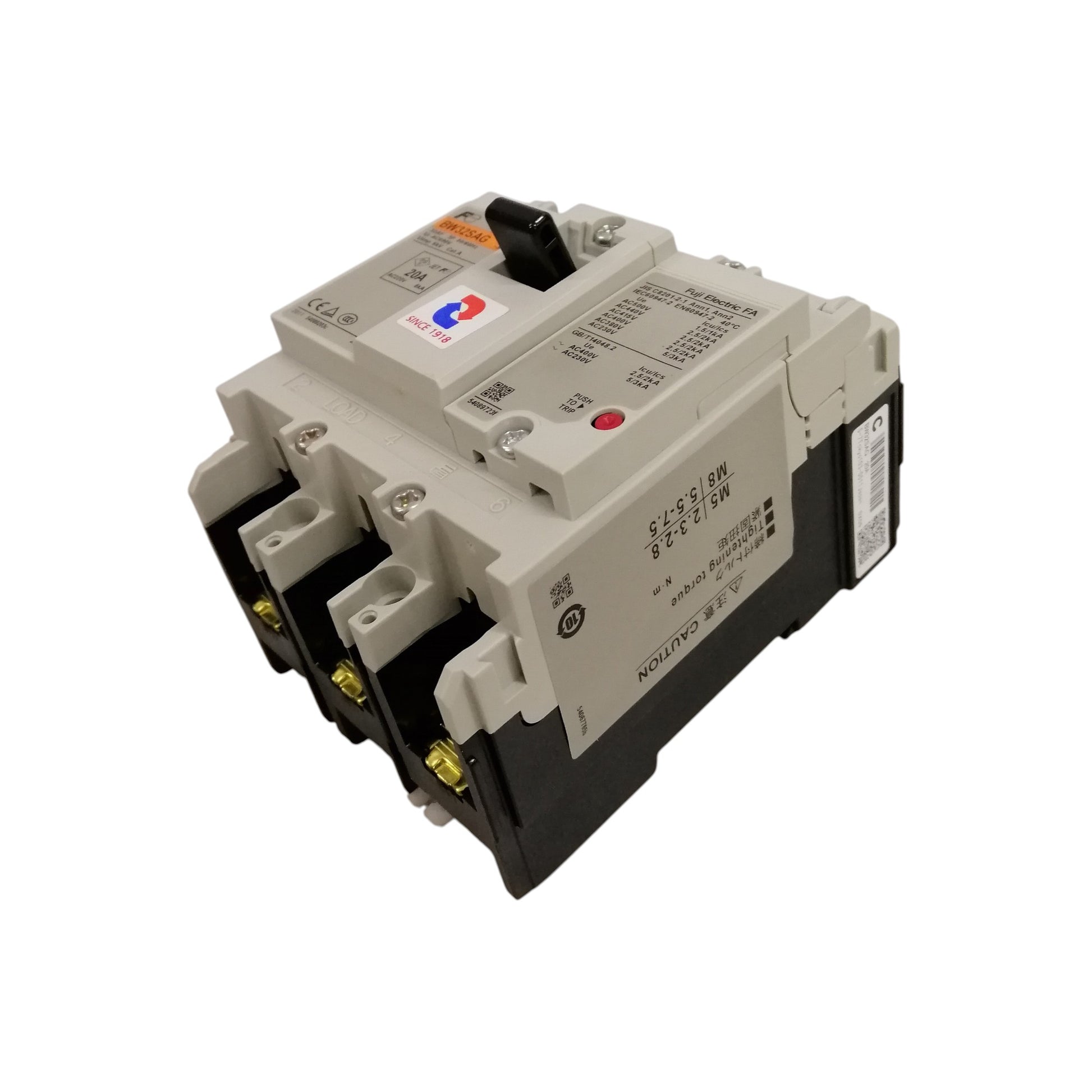 Fuji MCCB Molded Case Circuit Breaker BW32SAG-CE 20A 3Pole II