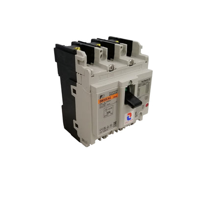 Fuji MCCB Molded Case Circuit Breaker BW50EAG-CE 30A 3Pole 5kAIC@230VAC, 2.5kAIC@380/440VAC, 1.5kAIC@500VAC Dimension (mm )75(W)x 100(H)x 60(D)