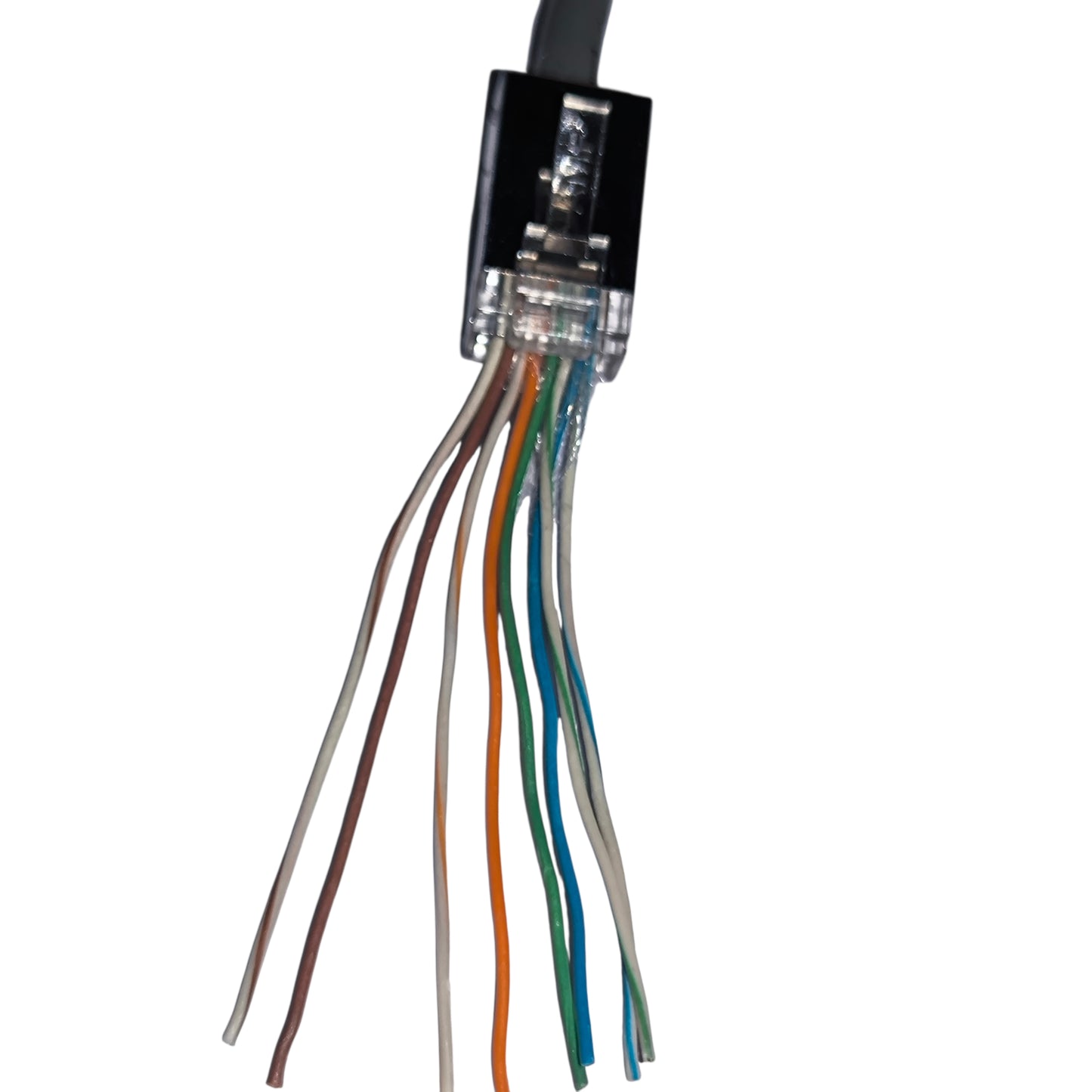 AMP CAT6E RJ45 Shielded Metal Connector Pass Through Type ( 5PCS) Per Order