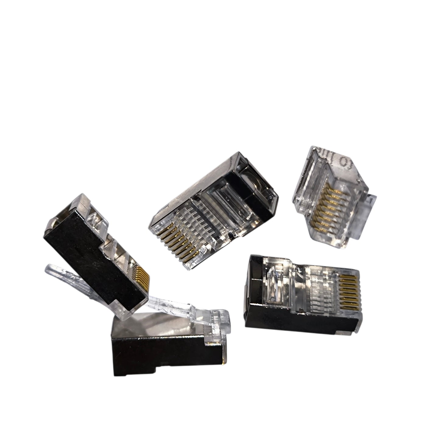 AMP CAT6E RJ45 Shielded Metal Connector Pass Through Type ( 5PCS) Per Order