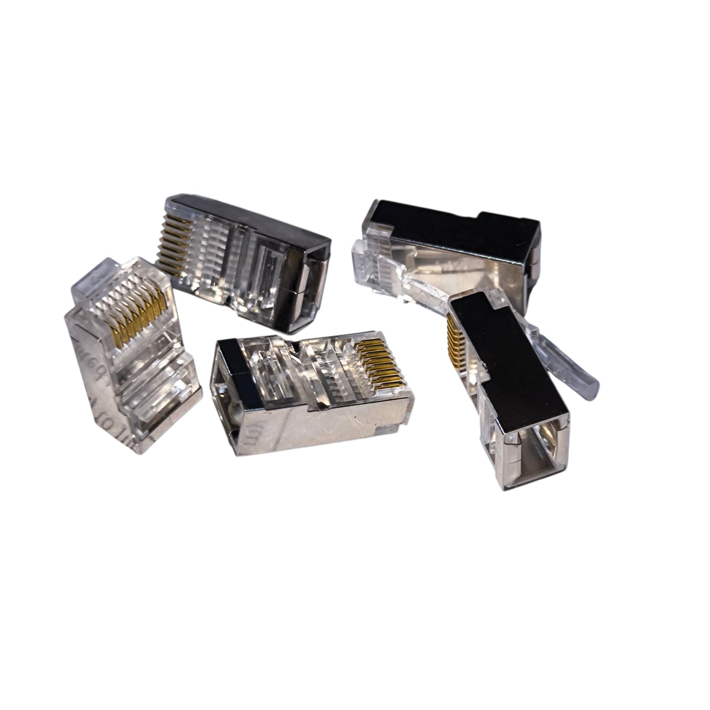 AMP CAT6E RJ45 Shielded Metal Connector Pass Through Type ( 5PCS) Per Order