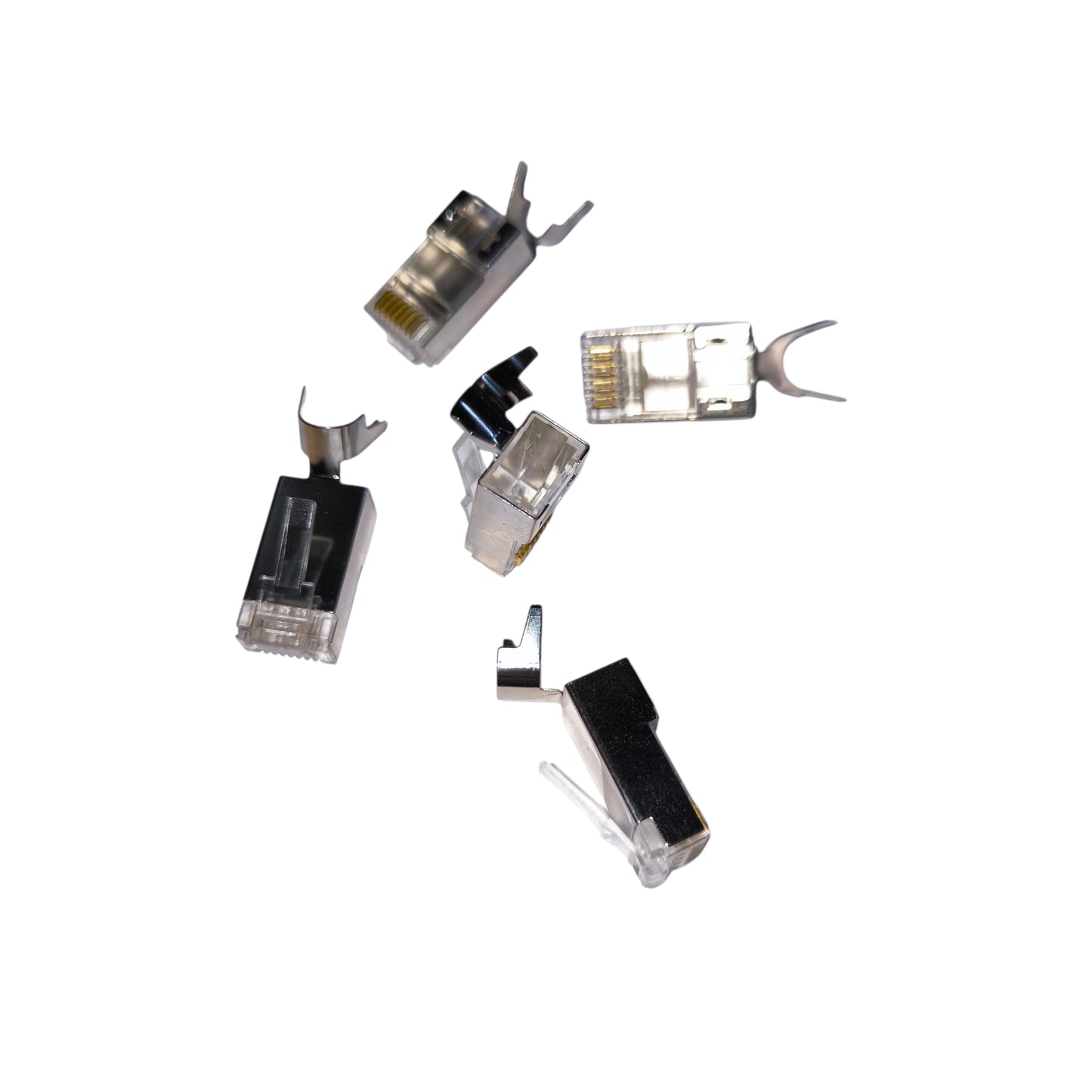 AMP CAT 7 RJ45 Connector Shielded Metal Pass Through Type (5PCS) Per Order