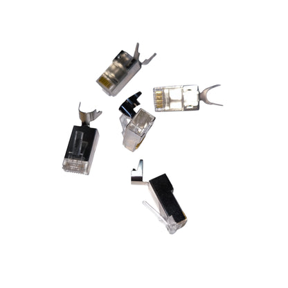 AMP CAT 7 RJ45 Connector Shielded Metal Pass Through Type (5PCS) Per Order