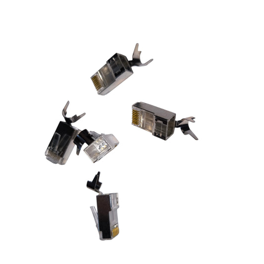 AMP CAT 7 RJ45 Connector Shielded Metal Pass Through Type (5PCS) Per Order