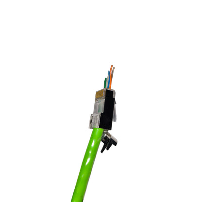 AMP CAT 7 RJ45 Connector Shielded Metal Pass Through Type