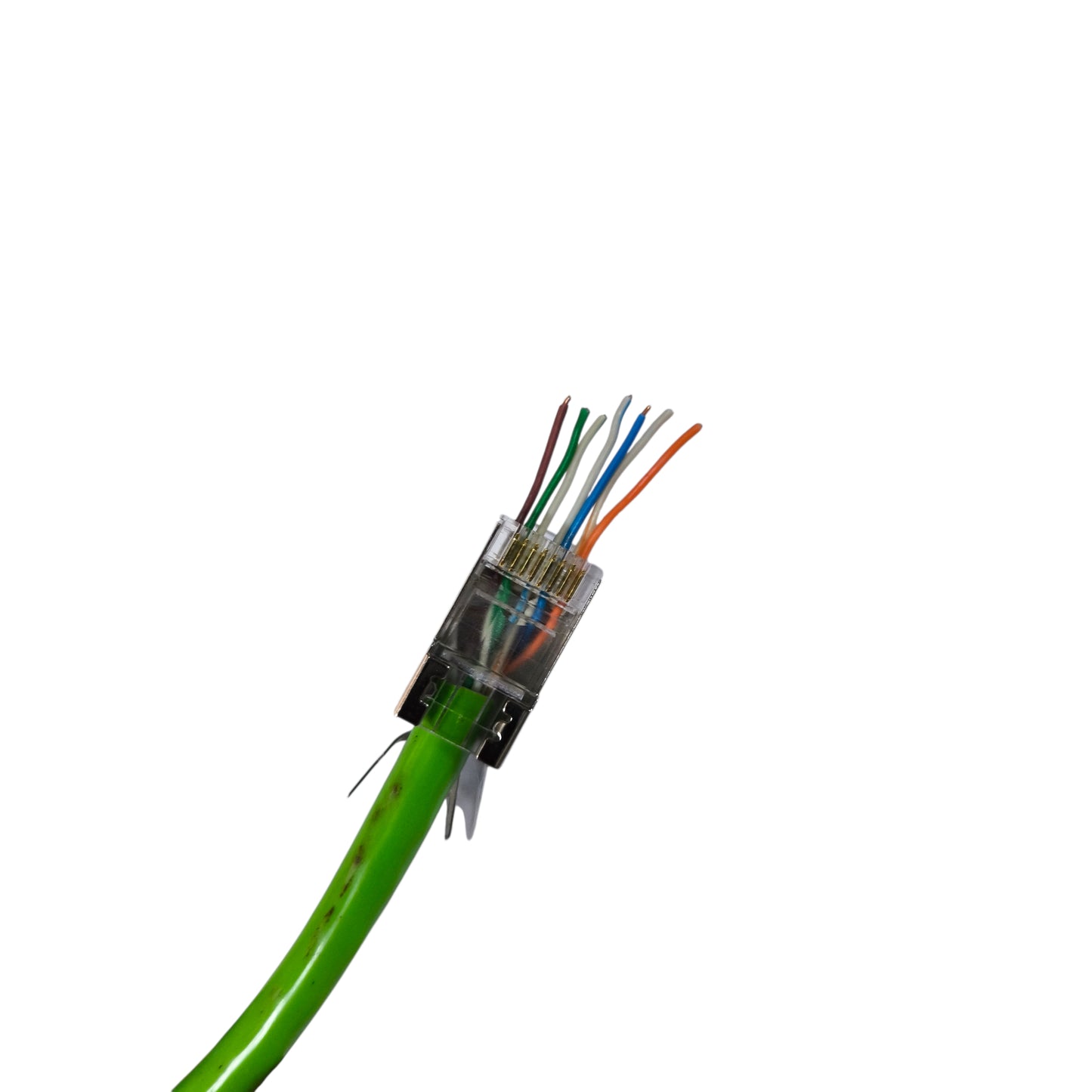 AMP CAT 7 RJ45 Connector Shielded Metal Pass Through Type