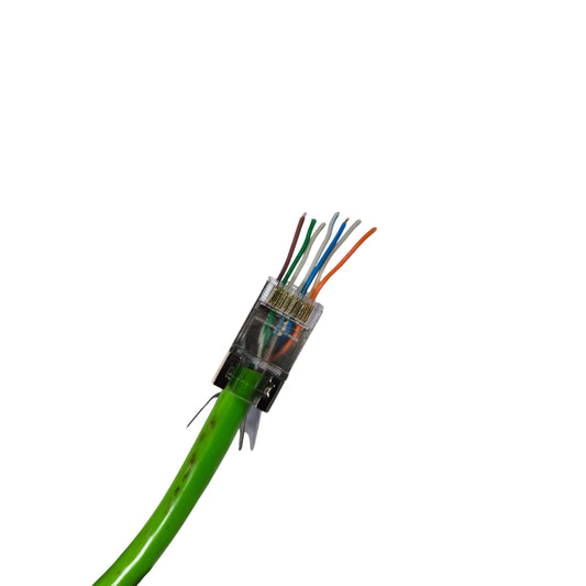 AMP CAT 7 RJ45 Connector Shielded Metal Pass Through Type (5PCS) Per Order