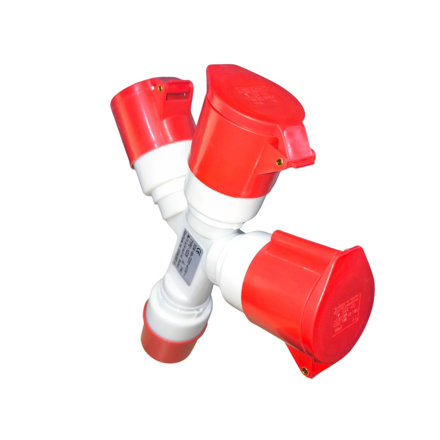 Grippes 32A 3P+E+N Industrial Splitter Connector 1xMale 3xFemale (5 Pins) IP44 220V IEC309-2 # 1025