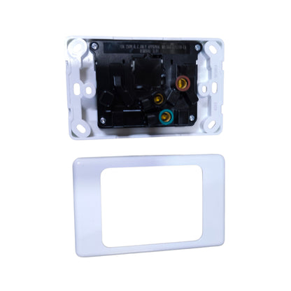 2 Gang Type I Outlet with Switch 10A 220V with Face Plate