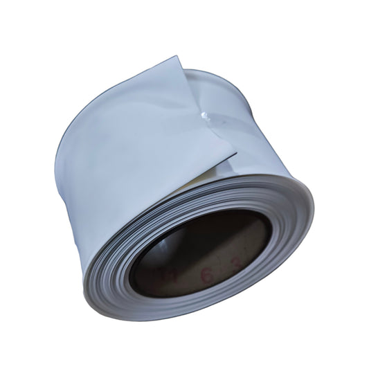 Heat Shrinkable Tube 70mm White 1 Meter Per Order 125 Degrees Celsius 2:1 Ratio 1000V Insulation 25 Meters Per Roll
