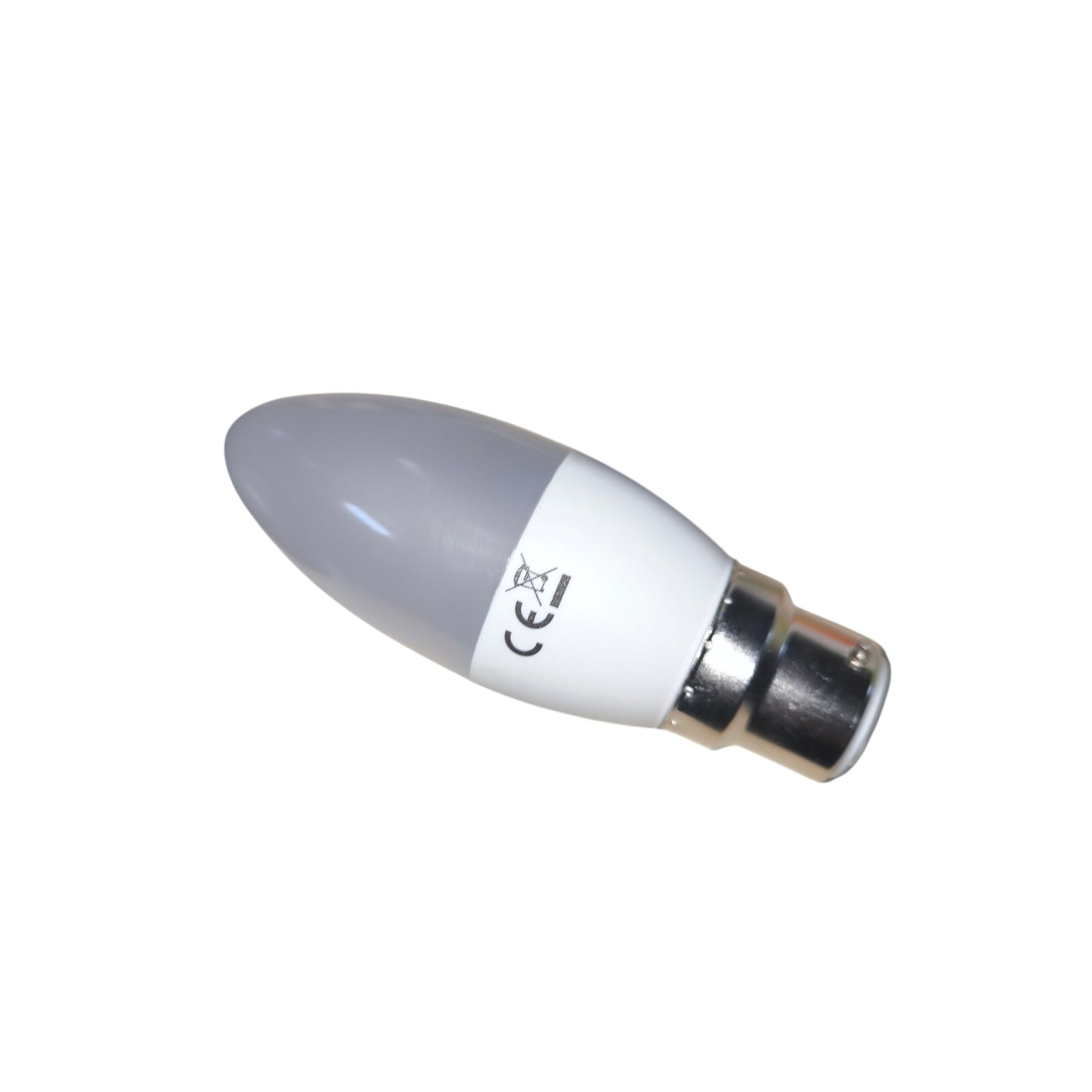 Glolux 6W LED Candle Bulb B22 Socket Warm White 3000K 470 Lumens Non-Dimmable