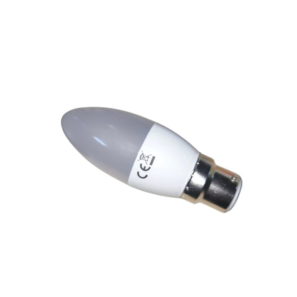 Glolux 6W LED Candle Bulb B22 Socket Warm White 3000K 470 Lumens Non-Dimmable